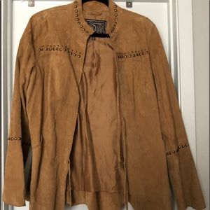 Suede leather jacket